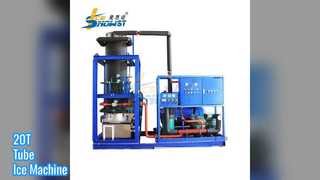máquina de gelo 170KW totalmente automático do tubo 20T