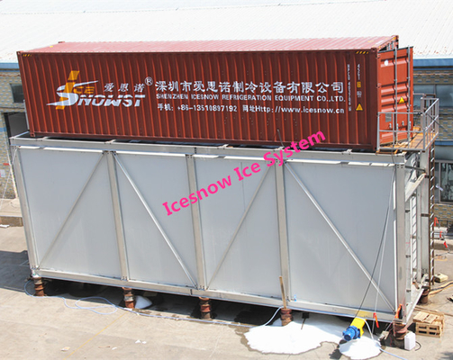 comprar 30T Containerized Flake Ice Machine Plant para sistema de refrigeração de betão online manufacture