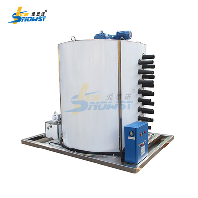 25 toneladas SS304 aço inoxidável Evaporador de gelo em flocos Máquina de gelo em escala para processamento de abate